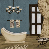 HKM-214611 Modern Retro Bathroom Canvas Wall Art - Decorative Landscape & Character Designs, Frameless Sizes Available