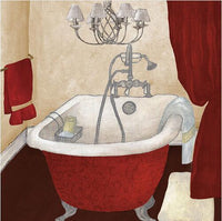 HKM-214611 Modern Retro Bathroom Canvas Wall Art - Decorative Landscape & Character Designs, Frameless Sizes Available