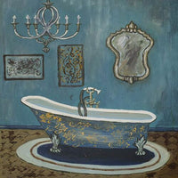 HKM-214611 Modern Retro Bathroom Canvas Wall Art - Decorative Landscape & Character Designs, Frameless Sizes Available