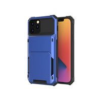 HKM-214611 Multi-Function Flip Card Phone Case for iPhone 6/7/8/X/Xs/Xs Max/11/12 - Durable Anti-Drop Protection, Business Style