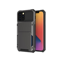 HKM-214611 Multi-Function Flip Card Phone Case for iPhone 6/7/8/X/Xs/Xs Max/11/12 - Durable Anti-Drop Protection, Business Style