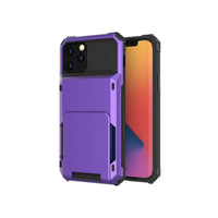 HKM-214611 Multi-Function Flip Card Phone Case for iPhone 6/7/8/X/Xs/Xs Max/11/12 - Durable Anti-Drop Protection, Business Style