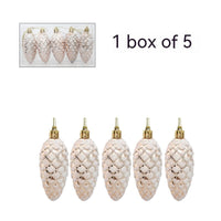 HKM-214803 7-Piece Stainless Steel Knife Set with Plastic Pine Nut Pendants in Gold, Silver, Red, and Champagne