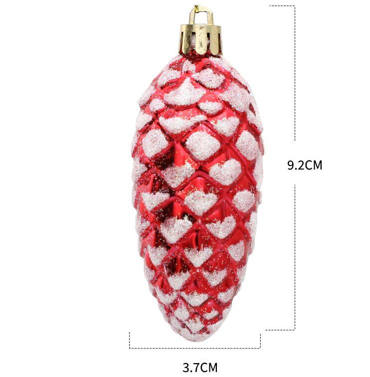 HKM-214803 7-Piece Stainless Steel Knife Set with Plastic Pine Nut Pendants in Gold, Silver, Red, and Champagne