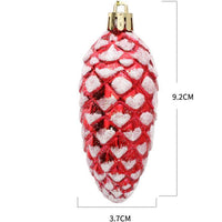 HKM-214803 7-Piece Stainless Steel Knife Set with Plastic Pine Nut Pendants in Gold, Silver, Red, and Champagne