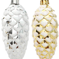 HKM-214803 7-Piece Stainless Steel Knife Set with Plastic Pine Nut Pendants in Gold, Silver, Red, and Champagne