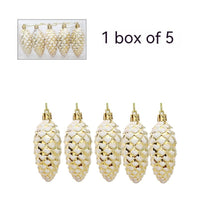 HKM-214803 7-Piece Stainless Steel Knife Set with Plastic Pine Nut Pendants in Gold, Silver, Red, and Champagne