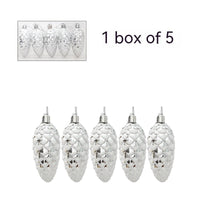 HKM-214803 7-Piece Stainless Steel Knife Set with Plastic Pine Nut Pendants in Gold, Silver, Red, and Champagne