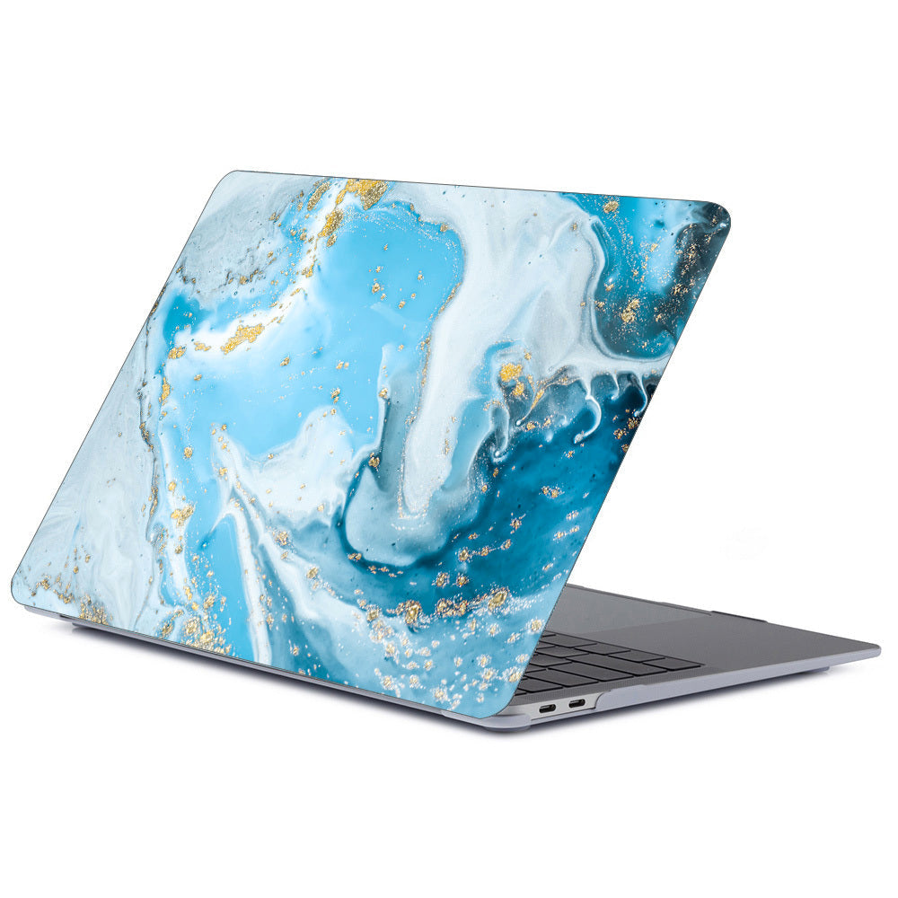 HKM-215059 Marble Pattern Frosted Protective Shell for Tablet and MacBook - Durable PC Material, Multiple Colors Available