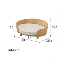 HKM-215059 Wooden Cat Nest Dog Bed Teddy Pet Sofa Bed