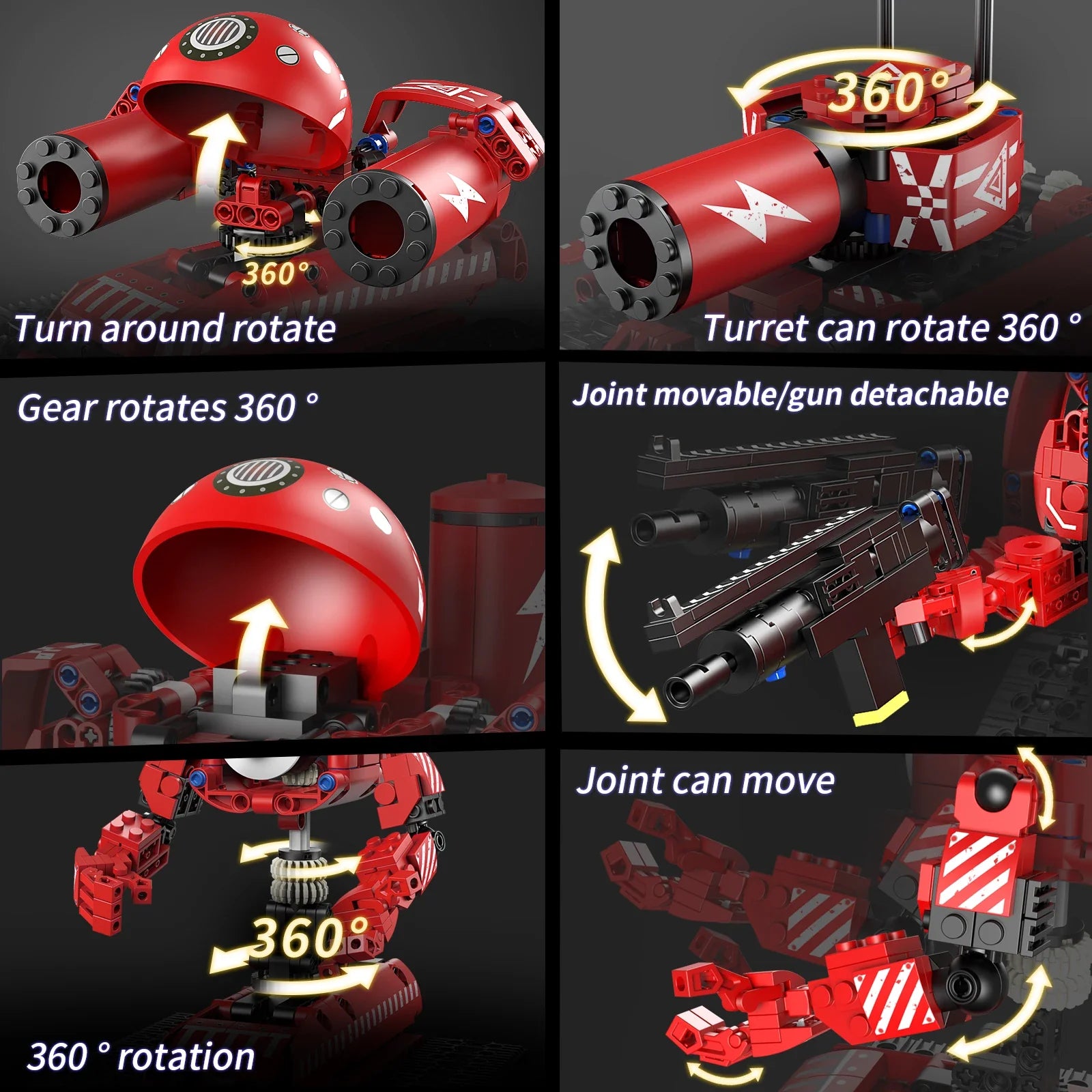 KTX-215251 STEM Robot Building Block Construction Toy for Kids - 5-in-1 Remote Control Assembly Kit