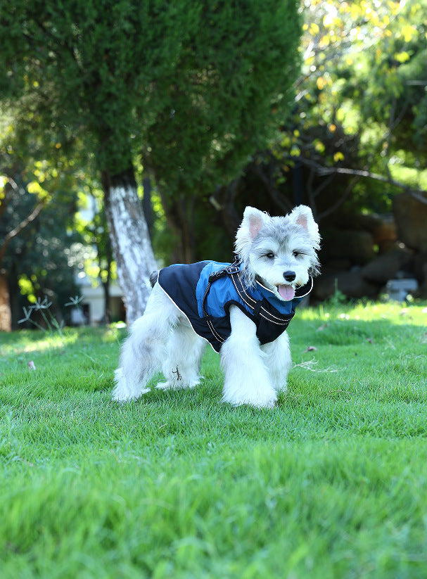 HKM-215251 Waterproof Cotton Pet Clothing in Red, Sapphire Blue, Army Green - Sizes S to XXL