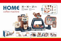 HKM-215315 Realistic Plastic Coffee Machine Toy with Lights and Sounds for Pretend Play Kitchen Fun