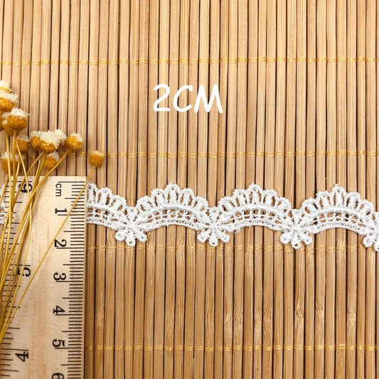 HKM-215443 Small Lace Wave Polyester Silk Skirt for DIY Handmade Accessories