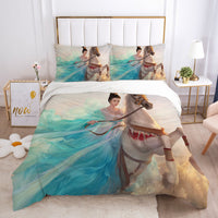 HKM-215507 3D Digital Printed Polyester Fiber Bedding Set with Quilt Cover and Pillowcase - Various Horse Designs