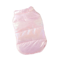 HKM-215507 Laser Glossy Pet Vest in Pink or White for Autumn and Winter – Casual Acrylic Coat for Dogs and Cats