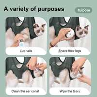 HKM-215507 Pet Grooming Hammock Harness for Cats and Dogs - Comfortable Restraint Bag for Nail Trimming and Ear Care