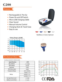 HKM-215571 Invisible Rechargeable ITE Hearing Aids with Noise Reduction and Adjustable Volume Control