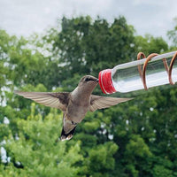 HKM-215763 Handmade Suction Cup Hummingbird Feeder with Copper Wire and Clear PET Bottle for Easy Refilling and Cleaning
