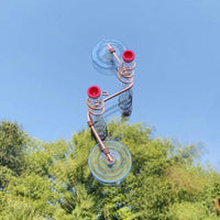 HKM-215763 Handmade Suction Cup Hummingbird Feeder with Copper Wire and Clear PET Bottle for Easy Refilling and Cleaning