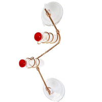 HKM-215763 Handmade Suction Cup Hummingbird Feeder with Copper Wire and Clear PET Bottle for Easy Refilling and Cleaning