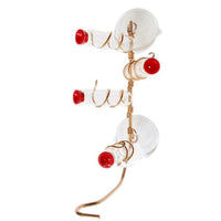 HKM-215763 Handmade Suction Cup Hummingbird Feeder with Copper Wire and Clear PET Bottle for Easy Refilling and Cleaning