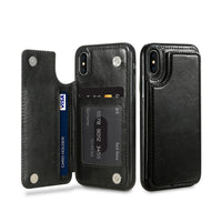 HKM-215763 Sleek PU Mobile Phone Case with Card Slots for iPhone 15 Series