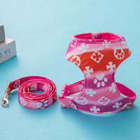 HKM-216019 Dog Traction Rope with Adjustable Pet Harness for Medium Dogs - Available in Red, Blue, Pink