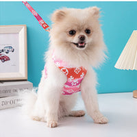HKM-216019 Dog Traction Rope with Adjustable Pet Harness for Medium Dogs - Available in Red, Blue, Pink