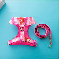 HKM-216019 Dog Traction Rope with Adjustable Pet Harness for Medium Dogs - Available in Red, Blue, Pink
