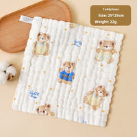 HKM-216083 Baby Pure Cotton Saliva Towel Collection - Adorable Designs for Newborns