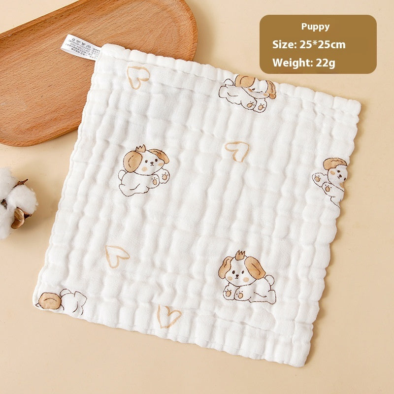 HKM-216083 Baby Pure Cotton Saliva Towel Collection - Adorable Designs for Newborns