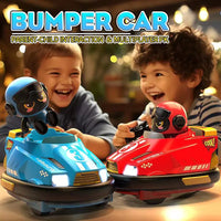 HKM-216083 Remote Control Bumper Cars for Kids - 2 Player Electric Crash Game Toys with Controllers and Accessories
