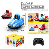 HKM-216083 Remote Control Bumper Cars for Kids - 2 Player Electric Crash Game Toys with Controllers and Accessories