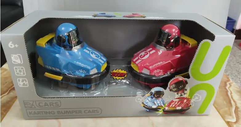 HKM-216083 Remote Control Bumper Cars for Kids - 2 Player Electric Crash Game Toys with Controllers and Accessories