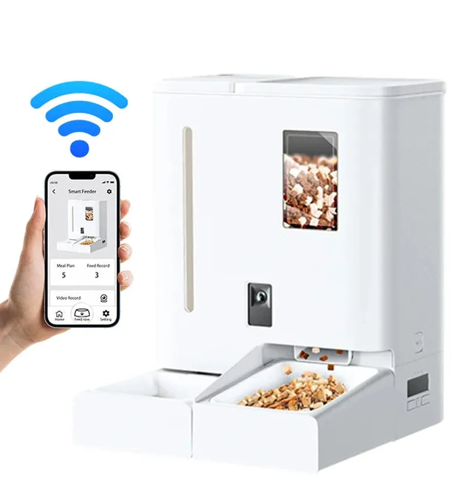 KTX-216275 Smart Automatic Pet Feeder and Water Fountain with App Control and Camera