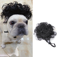 HKM-216339 Halloween and Christmas Pet Hair Accessories Wig - Various Styles in Black, Red, Brown, Clown Design