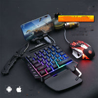 HKM-216403 Throne One-Handed Gaming Keyboard Set with Colorful Backlighting and Ergonomic Design