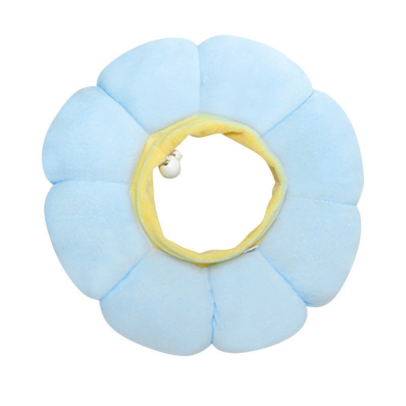 HKM-216531 Sunflower-Themed Pet Bite Collar Headgear in Various Styles and Sizes