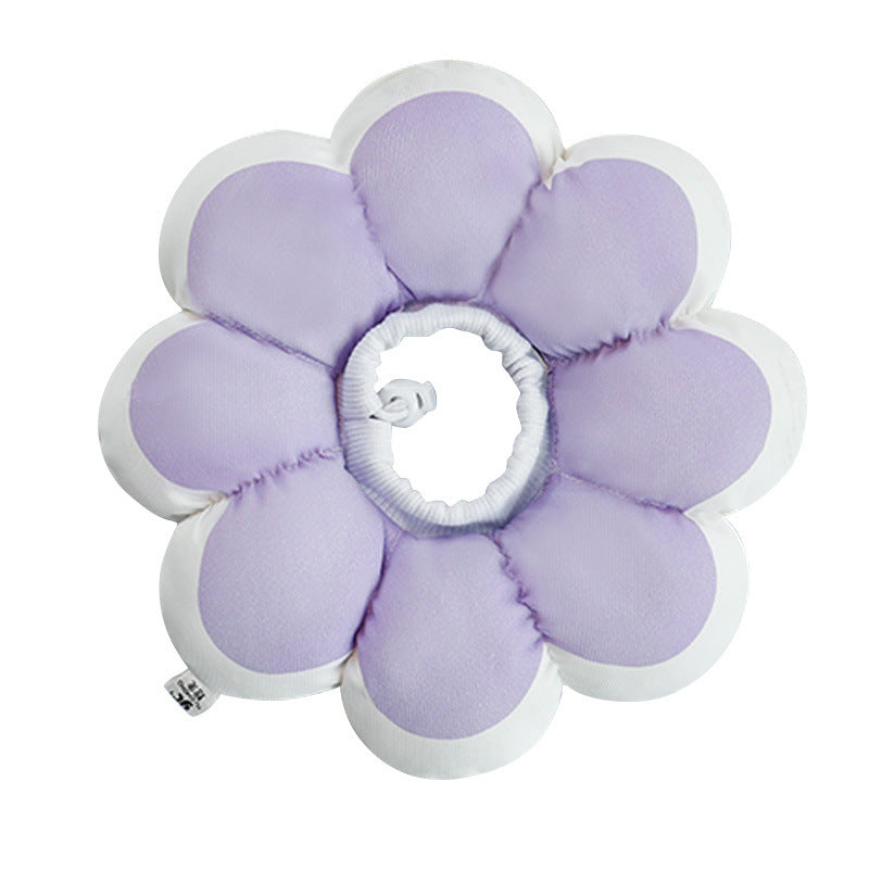 HKM-216531 Sunflower-Themed Pet Bite Collar Headgear in Various Styles and Sizes