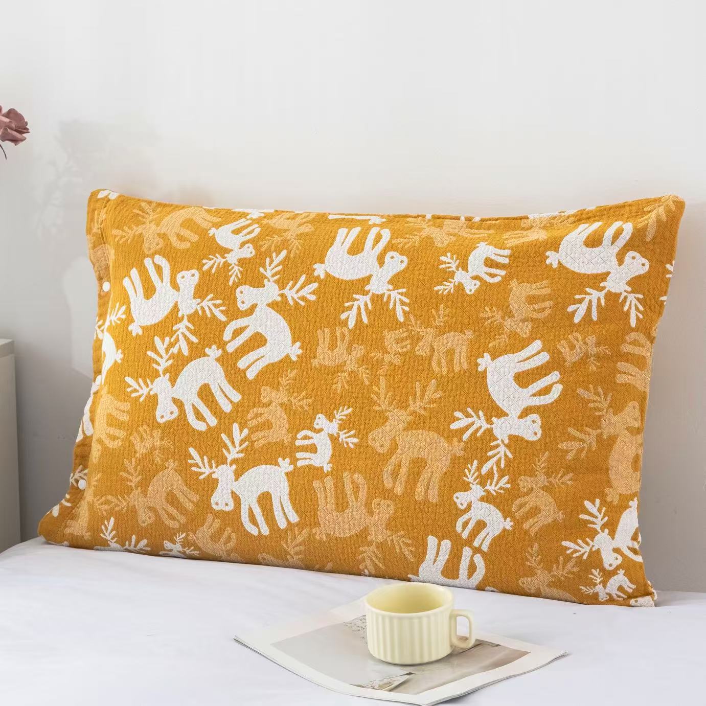 HKM-216659 Nordic Style Pure Cotton Jacquard Pillow Cases Set of 2 - 50x80cm