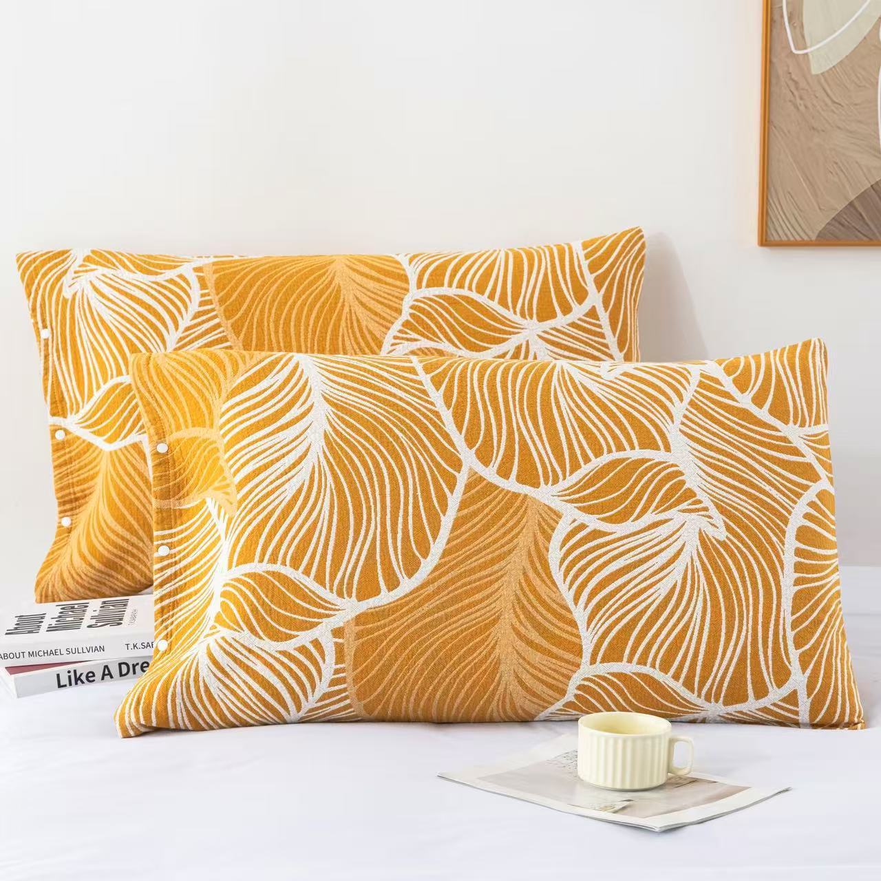 HKM-216659 Nordic Style Pure Cotton Jacquard Pillow Cases Set of 2 - 50x80cm