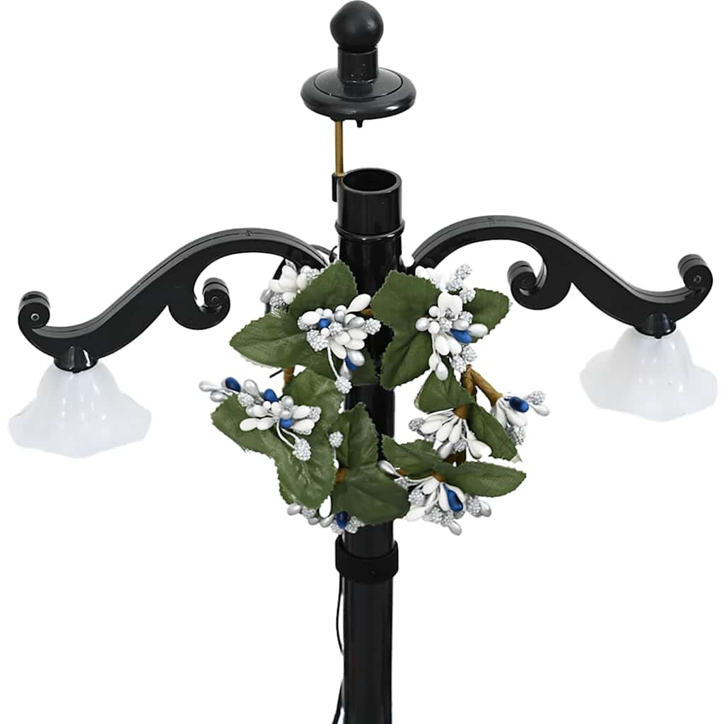 HKM-216787 Snow-Covered Christmas Tree with Umbrella Base, 75 cm Tall, Includes Lights and Ornaments
