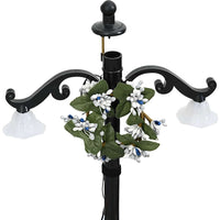 HKM-216787 Snow-Covered Christmas Tree with Umbrella Base, 75 cm Tall, Includes Lights and Ornaments