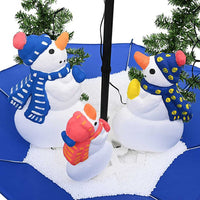 HKM-216787 Snow-Covered Christmas Tree with Umbrella Base, 75 cm Tall, Includes Lights and Ornaments