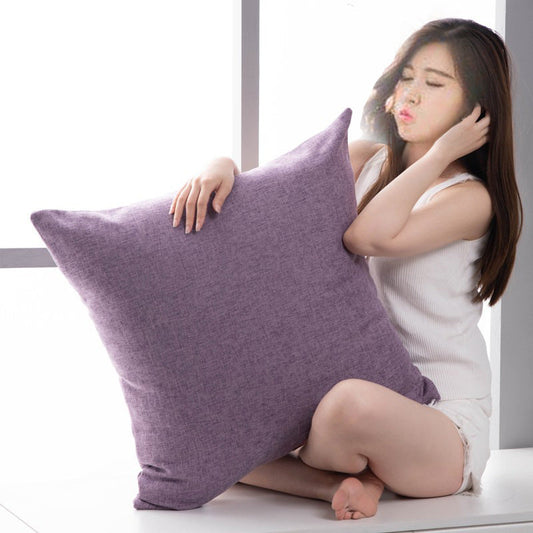 HKM-216787 Solid Color Minimalist Linen Pillow Cover in Various Sizes and Colors