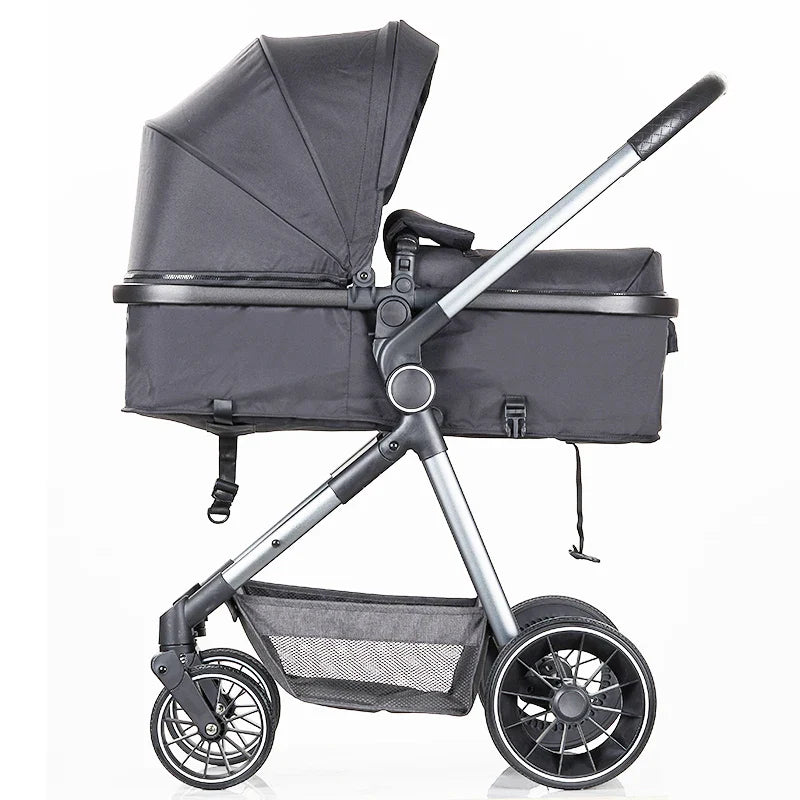 HKM-216851 3-in-1 Luxury Baby Stroller Travel System with Carrycot and Car Seat
