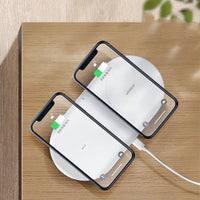 HKM-216851 Two-in-One 15W Wireless Charger for Mobile Phone and Watch with USB Type-C Cable in Black and White