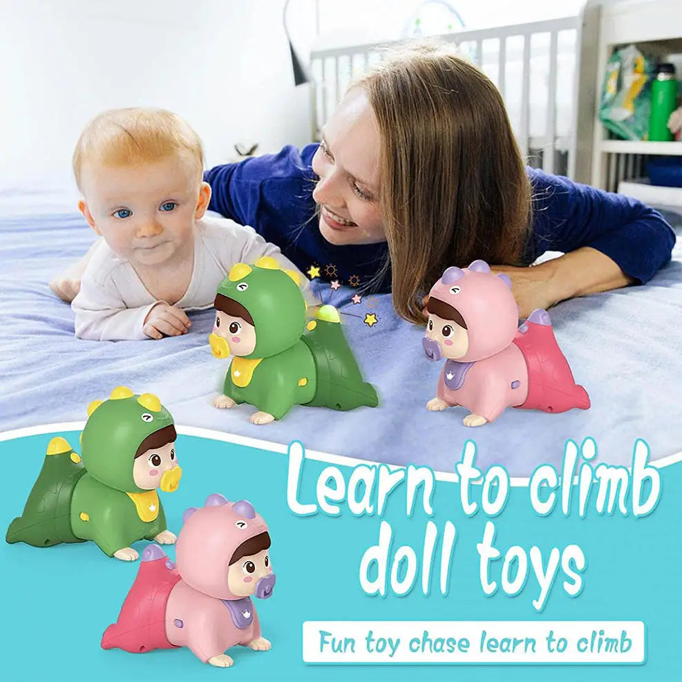 KTX-216915 Baby Electric Crawling Doll Toy for Infants and Toddlers - 14.5cm Touch-Sensitive Educational Toy