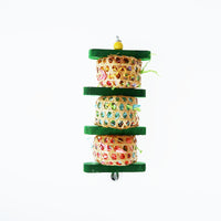 HKM-216915 Rattan Woven Wooden Bird Toy for Parrots - Gnawing Skewers Cage Accessory